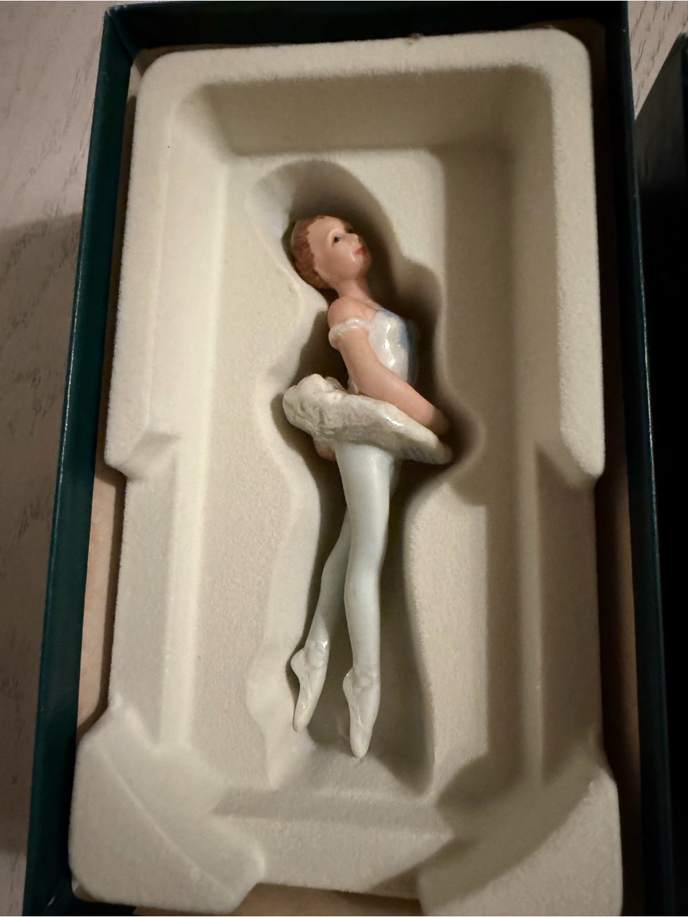Hallmark White and Flesh-Tone Ballerina Figurine